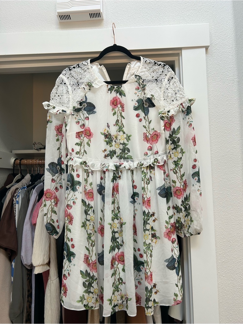 Ted Baker White Floral Lace Dress